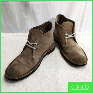 ★Clarks★US7 (25.0cm相当) デザートブーツ クラークス メンズ グレージュ スエード レザー 革靴 ブーツ チャッカブーツ M052