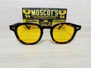 MOSCOT モスコット★レムトッシュ★サングラス★LEMTOSH★伊達眼鏡 鼈甲柄 カラーレンズ イエロー ボストン ウェリントン 未使用 美品★