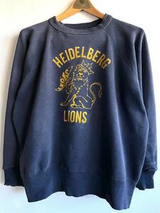 60s スウェットシャツ NAVY 紺 USA アメリカ古着 50s ビンテージ // champion