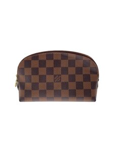 LOUIS VUITTON◆ポシェット・コスメティックPM_ダミエ・エベヌ_BRW/PVC/BRW