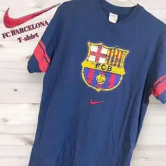 未使用タグ付き　FC BARCELONA T-shirts BIG logo M