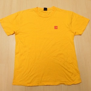 THE NORTH FACE ROCK SOLID オールド ノースフェイス イエロー 黄色 Tシャツ L 古着 アウトドア ★d