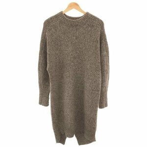 HYKE ハイク 20AW CREW NECK SWEATER DRESS ニットワンピース ブラウン サイズ:1 レディース IT7G30B5L3F8