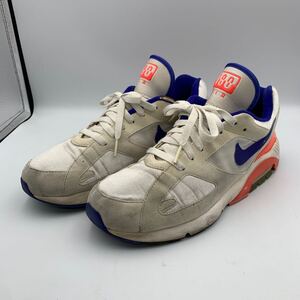 L332 NIKE ナイキ AIR MAX 180 615287-100 メンズ スニーカー US9.5 27.5cm ベージュ ネイビー オレンジ