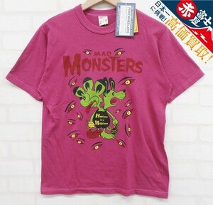 8T5629【クリックポスト対応】FREEWHEELERS MAD MONSTER TWO HEAD PUPPY 半袖Tシャツ 1825009 フリーホイーラーズ