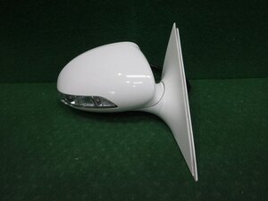 良品★ ベンツ Sクラス W221 純正 右ドアミラー/ウィンカー付/運転席 221 810 5616 ソリッド白 2218105616●2カプラ8ピン/9ピン