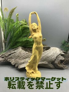 極上品 美女 女神 置物 東洋彫刻 精密細工 木彫