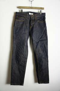 美品 16AW TMT ティーエムティー RIGID DENIM PANTS アンクルカット スリム デニム パンツ ジーンズ TPT-F1613 紺 サイズM 本物 1123O