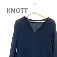 【ヴィンテージ】KNOTT　ノット　ブラウス　ネイビー【L】