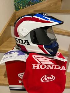 アライ ARAI ツアークロス3 ヘルメット ホンダ コラボ モデル アフリカツイン 試着のみ アドベンチャー トリコロール　希少 限定 2023年製 