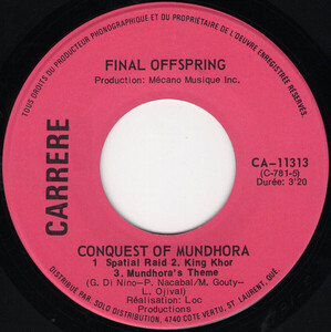 加7 Final Offspring Conquest Of Mundhora / Message CA11313 Carrere /00080