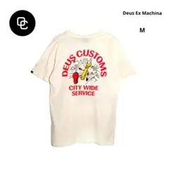 【美品】Deus Ex Machina デウス レンチ Tシャツ 白系 M