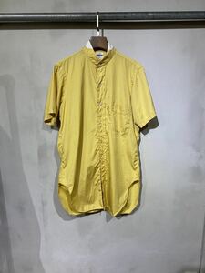 【即決】60s TROY SHIRT MAKERS GUILD ノーカラーシャツ　半袖　黄色 ヴィンテージ アメリカ usa ビンテージ