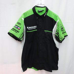 豪華刺繍■KAWASAKI Racing Team カワサキ レーシングチーム シャツ Ninjya Eckl ピットシャツ MotoGP MAGNETI MARELLI elf BRIDGESTONE