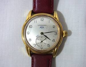 古物 Longines ロンジン 手巻き 125周年記念モデル ゴールド色 メンズ腕時計 25544024 未作動 未OH 使用感多 個人保持品/ ジャンク