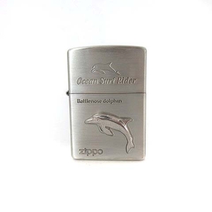 未使用品 ジッポー ZIPPO 未使用 イルカ オイルライター Ocean Suef Rider シルバー色 その他