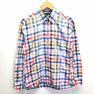 (^w^)b TOMMY HILFIGER トミー ヒルフィガー チェック柄 長袖 ロングスリーブ シャツ トップス お洒落 マルチカラー Custom Fit S 8760iE