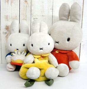 レトロ 当時物 ＊ぬいぐるみ SEKIGUCHI セキグチ＊miffy ミッフィー 3点まとめ ＊50周年ケーキ ミッフィー ＊リュック ＊ディックブルーナ