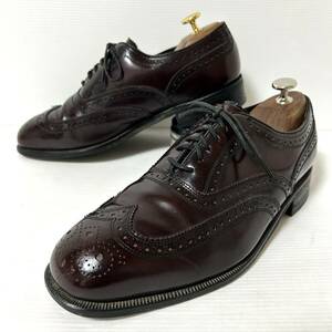 FLORSHEIM フローシャイム　ウィングチップ レザーシューズ 革靴　81/2D 26-26.5cm バーガンディ　＊AC