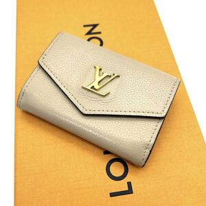 RFID搭載★LOUIS VUITTON ルイヴィトン ポルトフォイユ ロックミニ ロックミー 三つ折り財布 レザー トリヨン グレージュ