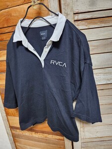 RVCA ルーカ ショート丈 ポロシャツ ラガー レディース クロップド 半袖 黒 ブラック ロンハーマン取り扱いブランド