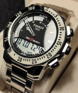 送料無料 TISSOT SEA-T-TOUCH DIVERS ティソ ダイバーズ ウォッチ 腕時計 デジアナ アナデジ oris クオーツ ティータッチ デジタル