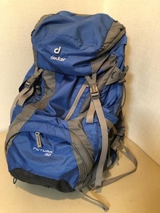  美品 青【 deuter ドイター FUTURA 32 フォーチュラ 32 レインカバー付き 】 登山 トレッキング ザック