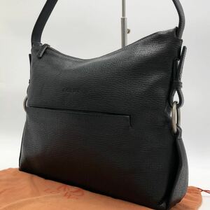 1円【美品】LOEWE ロエベ ワンショルダーバッグ ホーボー ブラック 黒 肩掛けバッグ ロゴ レディース