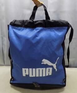 プーマ　PUMA 　ネイビーブルー×黒　リュックサック・デイバッグ　シューズ収納あり