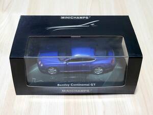 1/43 希少 MINICHAMPS Bentley Continental GT Blue metalic 3504台限定品 436 139022 ミニチャンプス ベントレー コンチネンタル ブルー