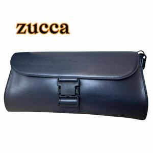 美品 zucca ズッカ クラッチ ショルダーバッグ 2way ネイビー