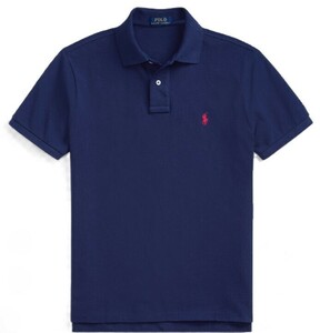 【新品】ラルフローレン ■ 鹿の子ポロシャツ ■ レディース M～L / US Boys L ■ ネイビー POLO RALPH LAUREN 正規品