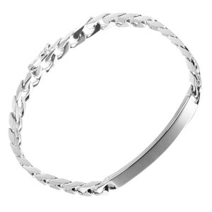 ティファニー TIFFANY&Co. 喜平 IDプレート ブレスレット シルバー925 約13.35g【I210724015】中古