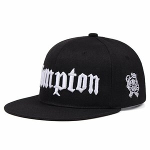 新品: コンプトン 刺繍 スナップバックキャップ Compton Snapback Logo CAP ブラック色 【送料無料】