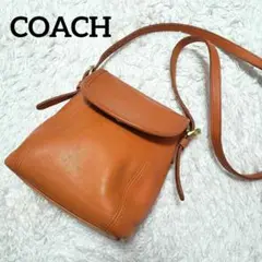 COACH オールドコーチ ショルダーバッグ ポシェット オレンジブラウン 美品