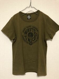 WASTE TWICE ウエスト トワイス Tシャツ カーキ 2 kaptain sunshine