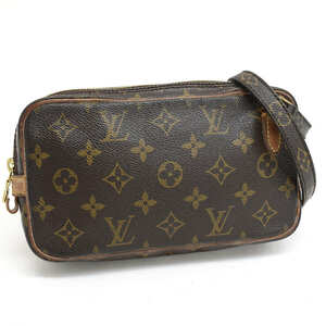 1円 ◆定価9万 美品 LOUIS VUITTON ルイヴィトン ショルダーバッグ マルリーバンドリエール M51828 モノグラム◆E.Csig.tI-18