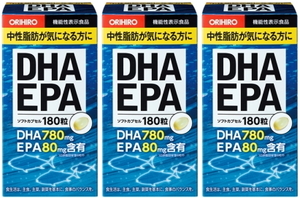 オリヒロ■DHA EPA 180粒×3個セット■中性脂肪が気になる方に