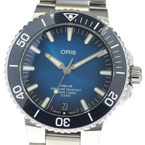 オリス ORIS 01 400 7763 4135 アクイス デイト 自動巻き メンズ 良品 箱・保証書付き_835432