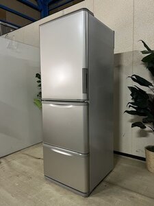 §綺麗【SHARP シャープ 3ドア ノンフロン冷凍冷蔵庫 SJ-W352C-N どっちもドア 350L ゴールド系 両開き 】脱臭+抗菌 Q01081