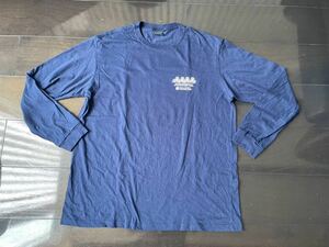 美品 ムータマリン　バックプリント入り　長袖Tシャツ　ネイビー　size7