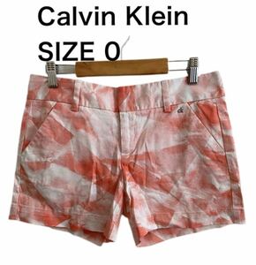 【送料無料】中古 Calvin Klein カルバンクライン ショーツ パンツ ピンク ゴルフ サイズ0