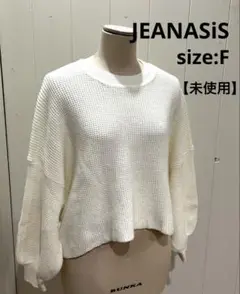 ジーナシス JEANASIS 綿 ニット レディース 長袖 オフホワイトF 白