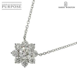 ハリーウィンストン HARRY WINSTON サンフラワー ミニ ダイヤ 0.37ct ネックレス 40cm Pt プラチナ Necklace【証明書付き】 90262720