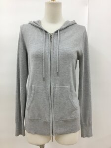 トラサルディ TRU TRUSSARDI STILE パーカー 40 シルク66％ カシミヤ12% グレー系 トゥルー トラサルディ スティーレ 2407WT075