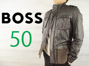 HUGO BOSS●ヒューゴボス＜中綿 ナイロン ジップアップ ジャケット＞ビッグサイズ●M10c