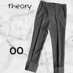 theory セオリー　チェックパンツ　タックあり　ウール