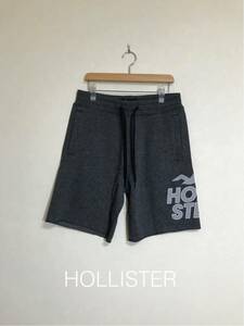 【新品】 HOLLISTER CLASSIC FIT SHORT PANTS ホリスター フリース ハーフパンツ スウェット ボトムス サイズS 175/76A ダークグレー