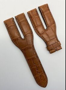 Authentic New Roger Dubuis 33mm x 18mm Brown Alligator Watch Strap Band $590 OEM 海外 即決