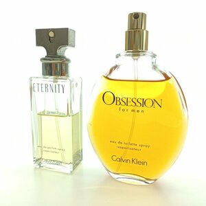 Calvin Klein カルバンクライン ETERNITY エタニティ OBSESSION オブセッション オードパルファム 香水 2点 メンズ まとめ売 中古